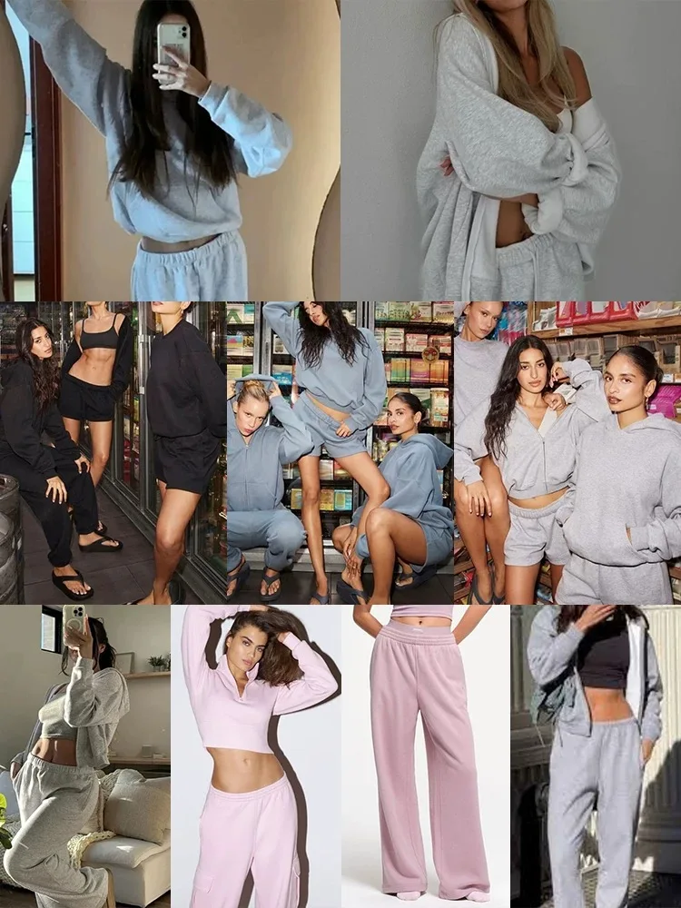 Casual Loose Sweatshirt Hoodie Pocket Color Long Pants Fashion Sporty Set Women's Winter Zipper round Neck Long Sleeve
Casual Loose Sweatshirt Hoodie Pocket Color Long Pants Fashion Sporty Set Women's Winter Zipper round Neck Long Sleeve