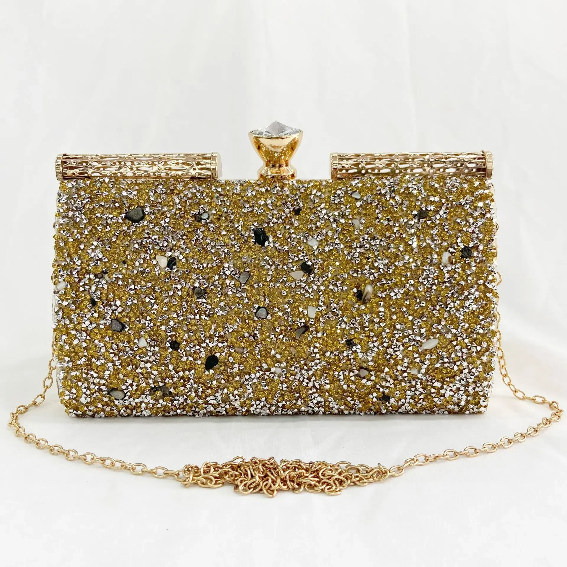 Luxury Full Diamond Dinner Evening Bags Gold Silver Black Retro Fashion Small Clutch Handbags For Women Party Chain Shoulder Bag
Luxury Full Diamond Dinner Evening Bags Gold Silver Black Retro Fashion Small Clutch Handbags For Women Party Chain Shoulder Bag