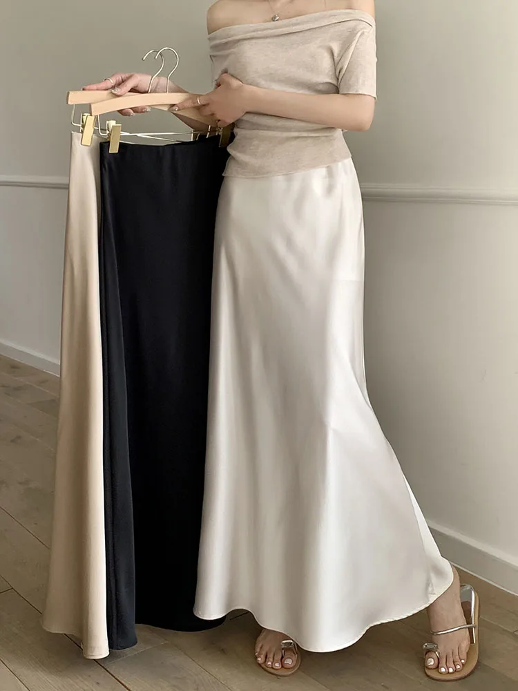 Acetate Satin Halter Neck Dress Women's Summer Elastic Waist Slimming Fish Tail Long Skirt Elegant Ladylike Style
Acetate Satin Halter Neck Dress Women's Summer Elastic Waist Slimming Fish Tail Long Skirt Elegant Ladylike Style