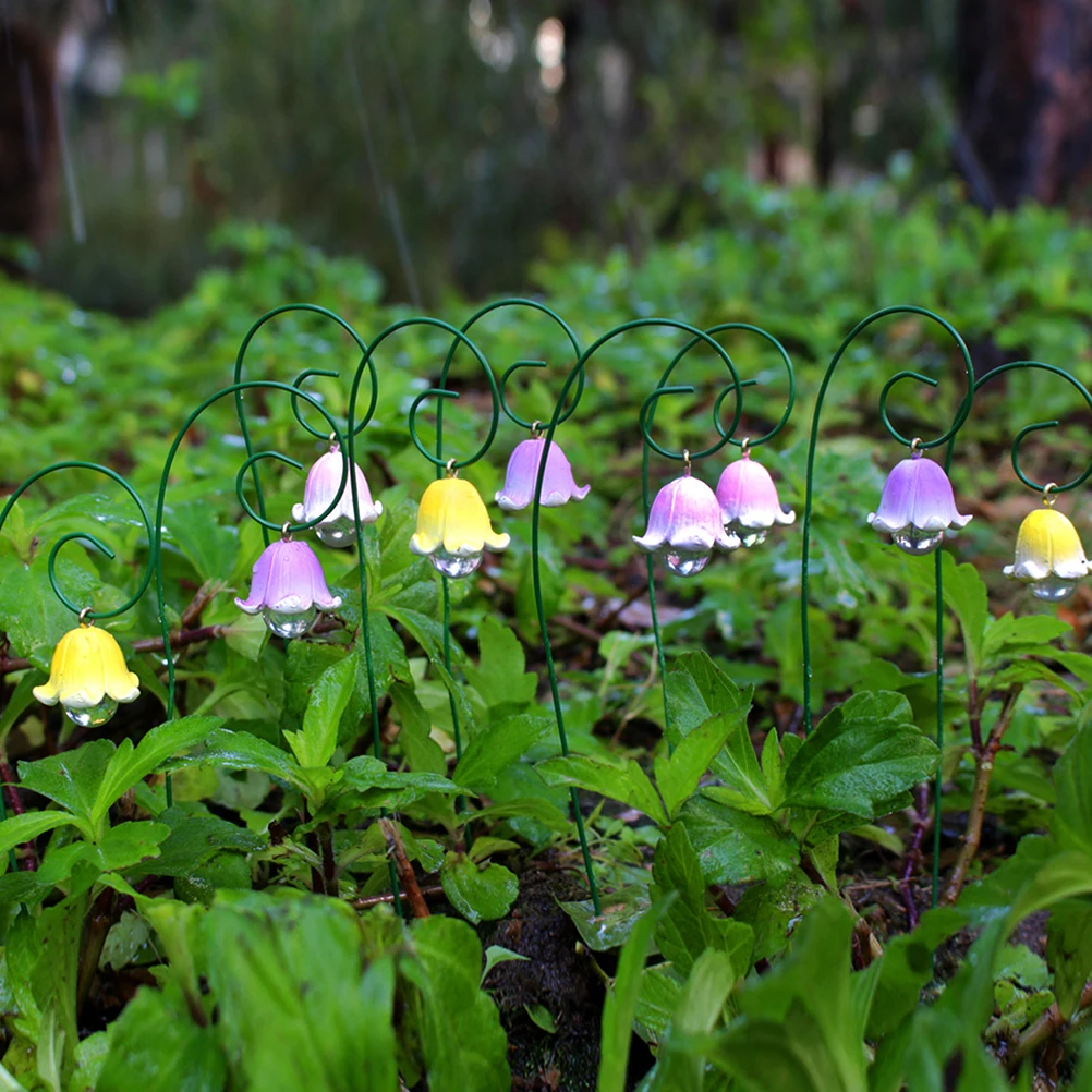 9pcs Garden Flower Insert Bellflower Planter Stakes Resin Metal Decorative Lawn Stake For Yard Outdoor Garden Decoration 
9pcs Garden Flower Insert Bellflower Planter Stakes Resin Metal Decorative Lawn Stake For Yard Outdoor Garden Decoration