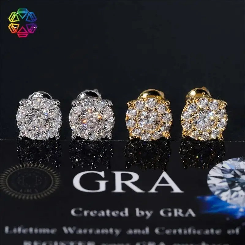 Classic and Versatile 925 Silver Inlaid Moissanite Earrings New Fashion Jewelry for Men and Women
Classic and Versatile 925 Silver Inlaid Moissanite Earrings New Fashion Jewelry for Men and Women
