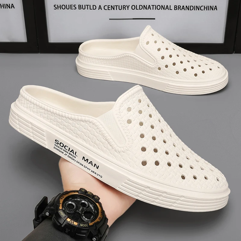 Men's Summer Outdoor Slip-On Anti-Slip Operating Room Sandals Half Slippers Head Covering Slip-On Thick Bottom Rubber Sole
Men's Summer Outdoor Slip-On Anti-Slip Operating Room Sandals Half Slippers Head Covering Slip-On Thick Bottom Rubber Sole