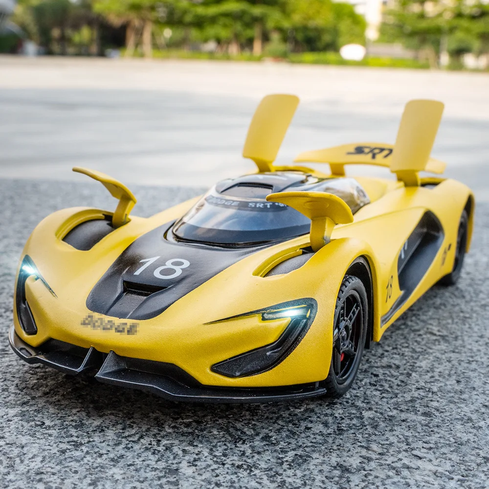 1:32 Dodge SRT Sports Car Alloy Diecasts Metal Sports Car Model Sound and Light Kids Toy Gift
1:32 Dodge SRT Sports Car Alloy Diecasts Metal Sports Car Model Sound and Light Kids Toy Gift
