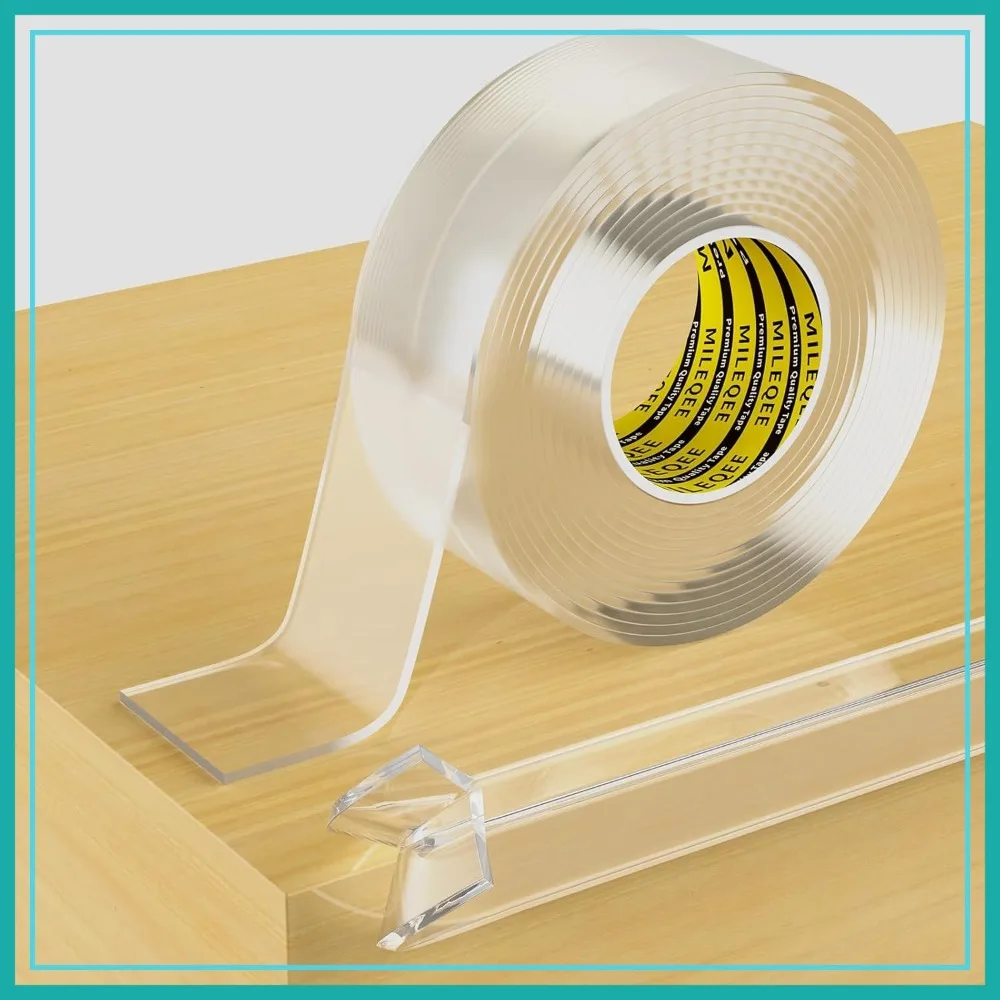 Clear Edge Protector Strip, 1.18in x 9.84FT, Self Adhesive Corner Guard for Furniture, Tables, Desks, Glass, Waterproof
Clear Edge Protector Strip, 1.18in x 9.84FT, Self Adhesive Corner Guard for Furniture, Tables, Desks, Glass, Waterproof