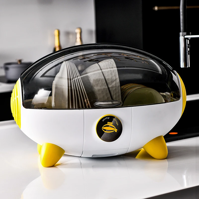 Nordic Creative Airship Shape Kitchen Bowl Dish Chopsticks Box Drain Storage Boxes Home Counter Top Cupboard with Cover
Nordic Creative Airship Shape Kitchen Bowl Dish Chopsticks Box Drain Storage Boxes Home Counter Top Cupboard with Cover