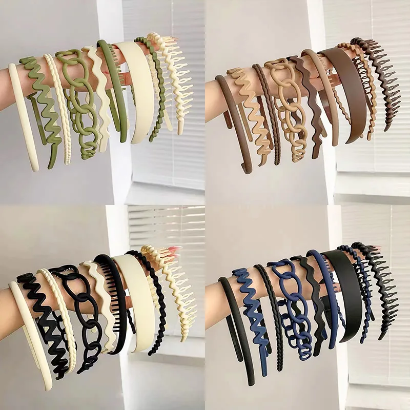 9Pcs/Set Non-slip Hair Band Hoop for Women Men Frosted Face Wash Headband Multi-style Headbands Simple Hairband Hair Accessories
9Pcs/Set Non-slip Hair Band Hoop for Women Men Frosted Face Wash Headband Multi-style Headbands Simple Hairband Hair Accessories