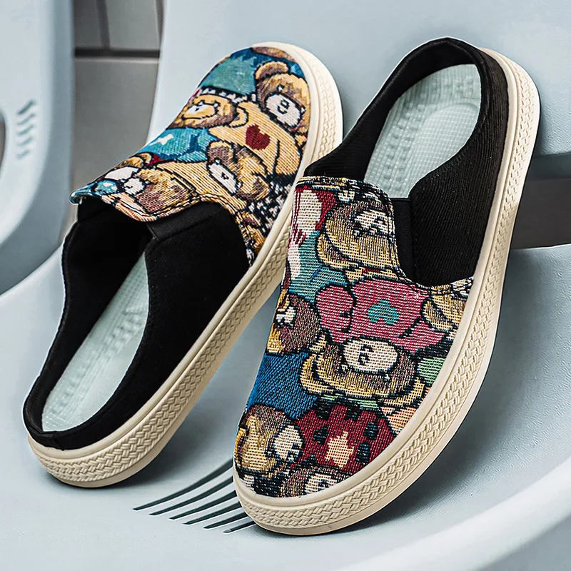 Men's canvas slippers summer new outdoor anti-slip soft-sole fashion male casual slippers party sandals Joker tide half slippers
Men's canvas slippers summer new outdoor anti-slip soft-sole fashion male casual slippers party sandals Joker tide half slippers