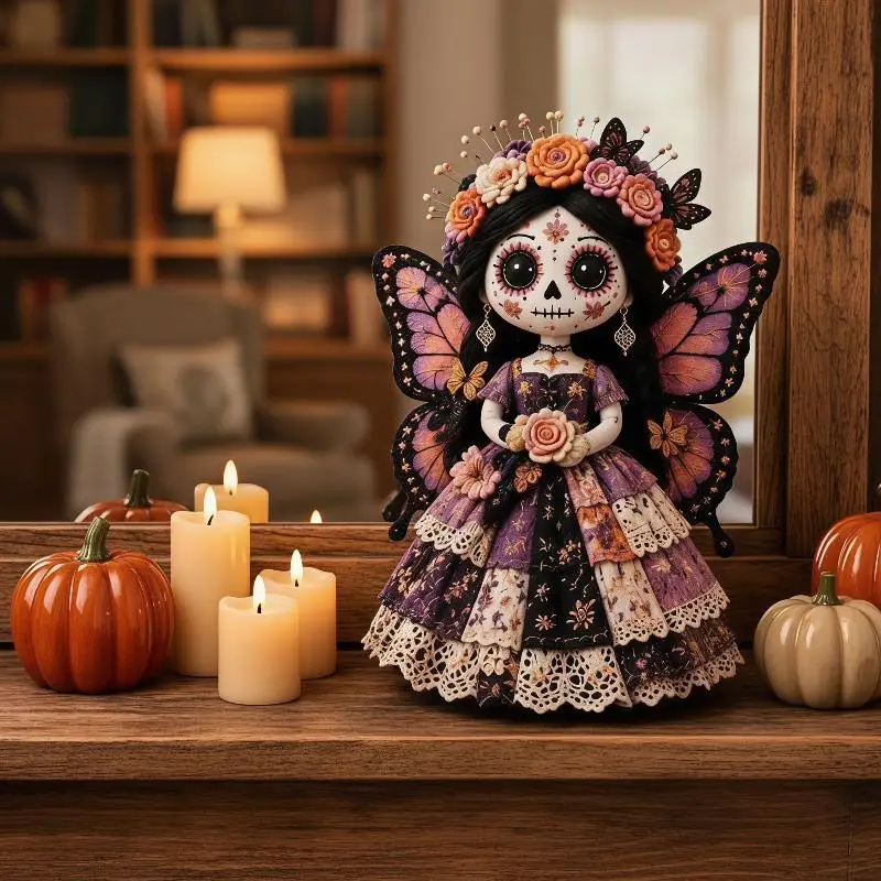 Day Of The Dead Patchwork Doll DIY Kit Skull Face Handmade Sewing Craft Set, Patchwork DIY Collection Gift For Doll Lovers
Day Of The Dead Patchwork Doll DIY Kit Skull Face Handmade Sewing Craft Set, Patchwork DIY Collection Gift For Doll Lovers