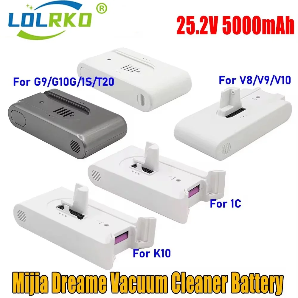 Vacuum Cleaner Replacement battery For Xiaomi Mijia Dreame PartsFull Series G9 G10 1S T20 V8 V9 V10 K10 1C 25.2V 5000mAh Battery
Vacuum Cleaner Replacement battery For Xiaomi Mijia Dreame PartsFull Series G9 G10 1S T20 V8 V9 V10 K10 1C 25.2V 5000mAh Battery