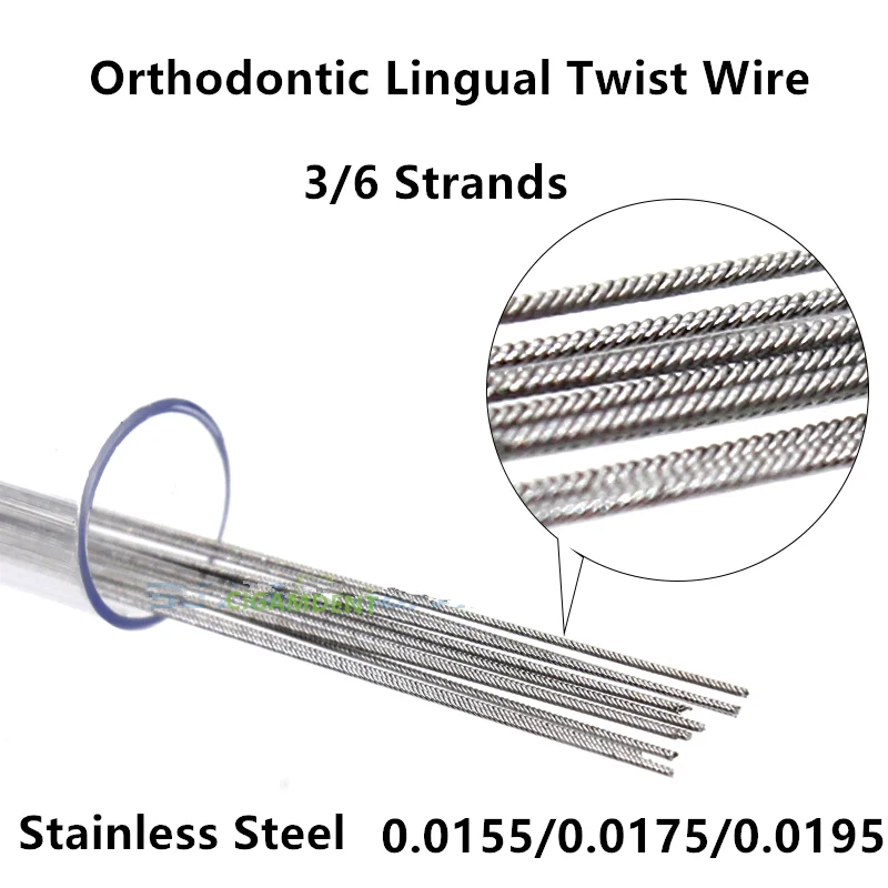 Dental Orthodontic Lingual Retainer Wire Twist Wires Stainless Steel 0.0155 0.0175 0.0195 For Ortho Bracket Braces
Dental Orthodontic Lingual Retainer Wire Twist Wires Stainless Steel 0.0155 0.0175 0.0195 For Ortho Bracket Braces