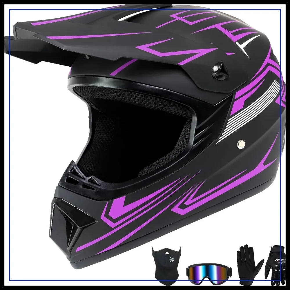 Off-Road Motorcycle Helmet, DOT Full Face, Sun Visor, Detachable Liner, Lightweight, Purple, Medium
Off-Road Motorcycle Helmet, DOT Full Face, Sun Visor, Detachable Liner, Lightweight, Purple, Medium