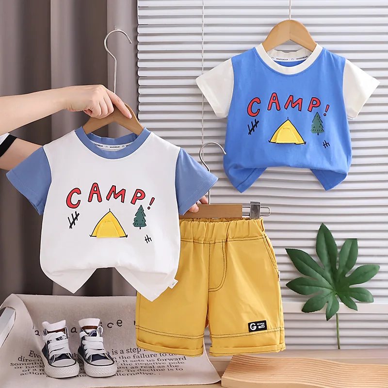 Одежда для маленьких мальчиков, костюм с короткими рукавами, лоскутный топ + шорты, комплекты из 2 предметов, летняя одежда для малышей, детская модная уличная одежда, От 1 до 5 лет
Одежда для маленьких мальчиков, костюм с короткими рукавами, лоскутный топ + шорты, комплекты из 2 предметов, летняя одежда для малышей, детская модная уличная одежда, От 1 до 5 лет