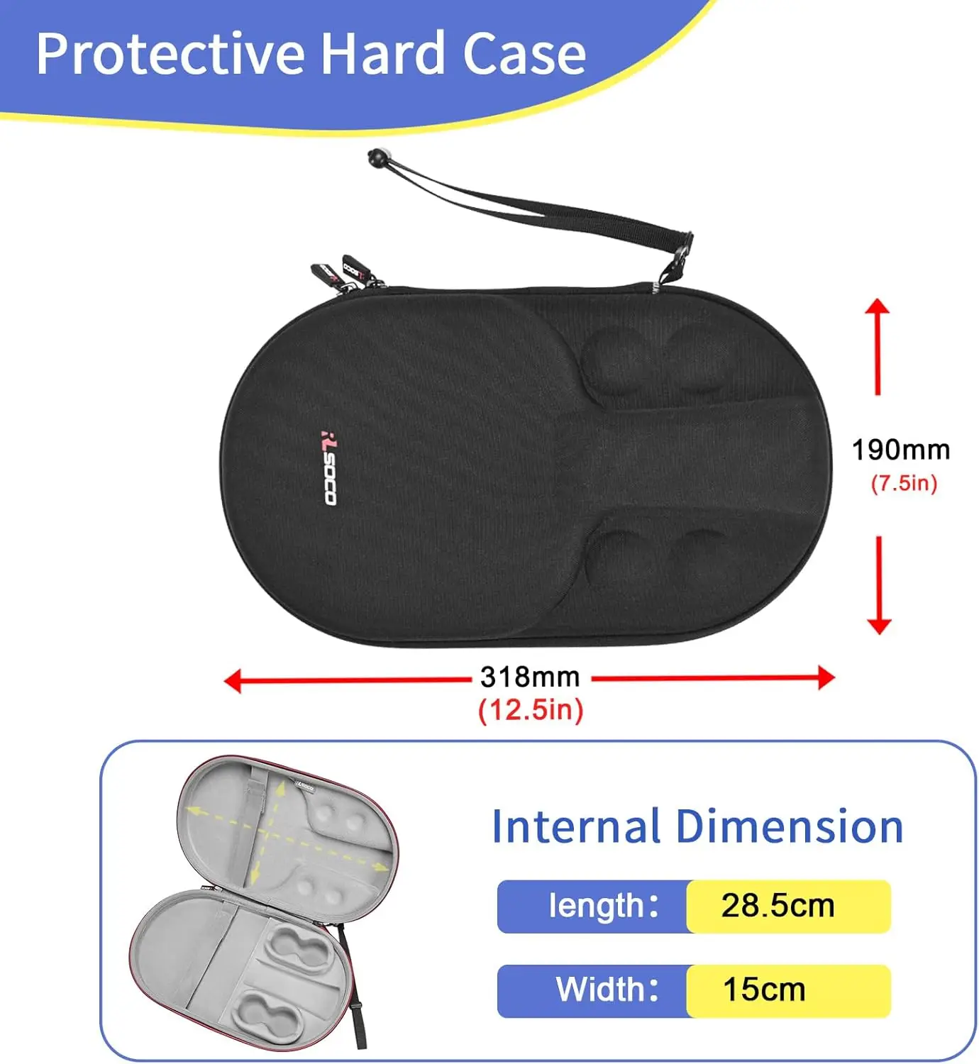 RLSOCO Carrying Case for Ping Pong Paddles/Table Tennis Paddles, Fits for 2 Paddles and 4 Balls (Case Only)
RLSOCO Carrying Case for Ping Pong Paddles/Table Tennis Paddles, Fits for 2 Paddles and 4 Balls (Case Only)