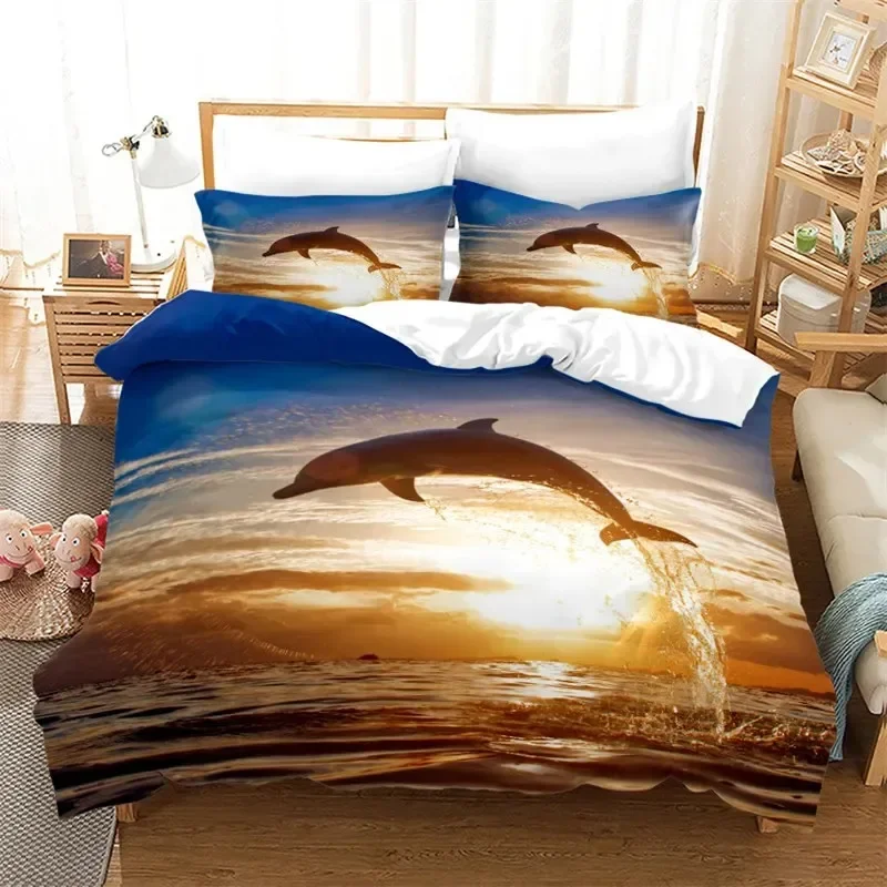 Sea Animals Duvet Cover Set,Dolphin Colorful Patterns Underwater Ocean Life Illustration,Decor Bedding Set,full Size,Blue Purple
Sea Animals Duvet Cover Set,Dolphin Colorful Patterns Underwater Ocean Life Illustration,Decor Bedding Set,full Size,Blue Purple