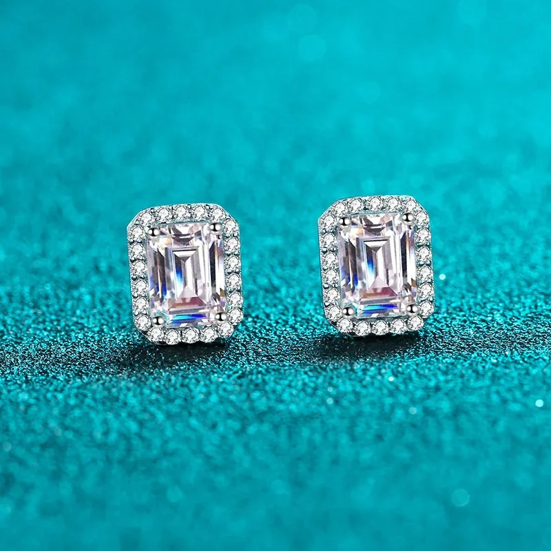 18K Gold Earrings For Women, Moissanite Rectangular Bag Earrings, Pt950 Platinum Ear Jewelry, Light Luxury Jewelry
18K Gold Earrings For Women, Moissanite Rectangular Bag Earrings, Pt950 Platinum Ear Jewelry, Light Luxury Jewelry