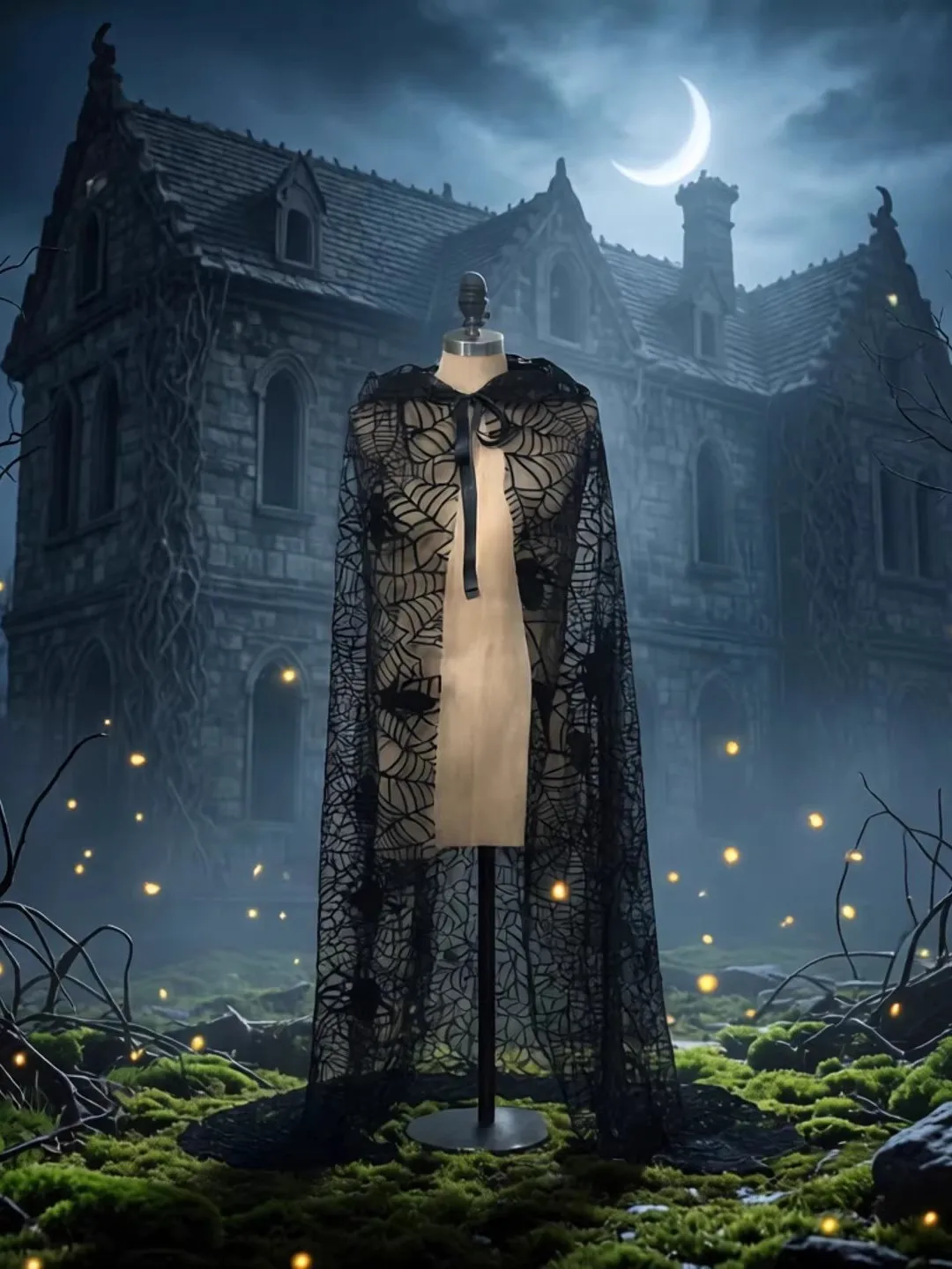 Halloween Cape Unisex Anime Role-playing Costume Black Horror Spider Web Shoulder Shawl Women's Style Men's Style
Halloween Cape Unisex Anime Role-playing Costume Black Horror Spider Web Shoulder Shawl Women's Style Men's Style