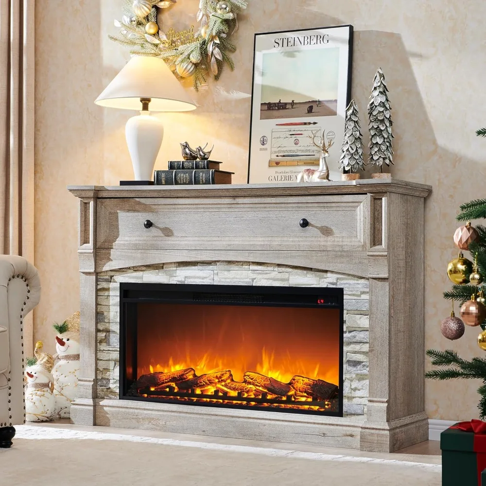 Electric Fireplace with Mantel, Farmhouse Fireplace TV Stand for Up to 65 Inch TV, Wood Entertainment Center
Electric Fireplace with Mantel, Farmhouse Fireplace TV Stand for Up to 65 Inch TV, Wood Entertainment Center