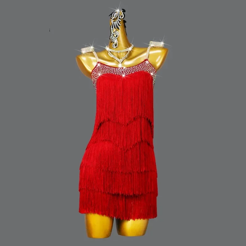 New Red Latin Dance Competition Sexy Fringe Short Skirts Ballroom Clothes for Women Girls Custom Large Size Practice Wear Dress
New Red Latin Dance Competition Sexy Fringe Short Skirts Ballroom Clothes for Women Girls Custom Large Size Practice Wear Dress