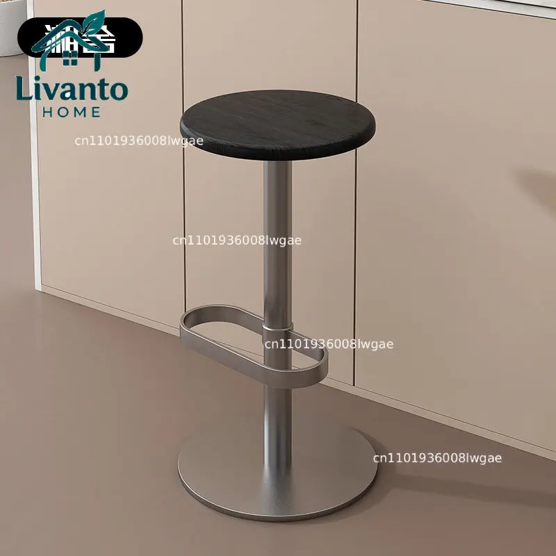 Nordic simple bar home designer solid wood stool Japanese liftable rotating wrought iron bar chair
Nordic simple bar home designer solid wood stool Japanese liftable rotating wrought iron bar chair