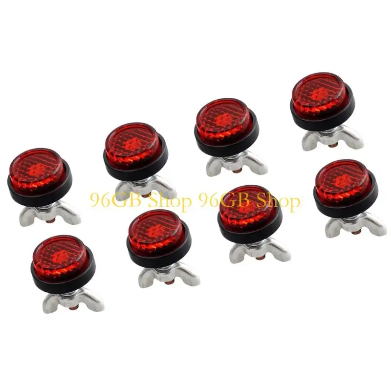 96GB Round Reflective Motorcycle License Fasteners 4/8Pcs Plastic Metal Bolts Red Reflector For Secure Nighttime Visibility
96GB Round Reflective Motorcycle License Fasteners 4/8Pcs Plastic Metal Bolts Red Reflector For Secure Nighttime Visibility