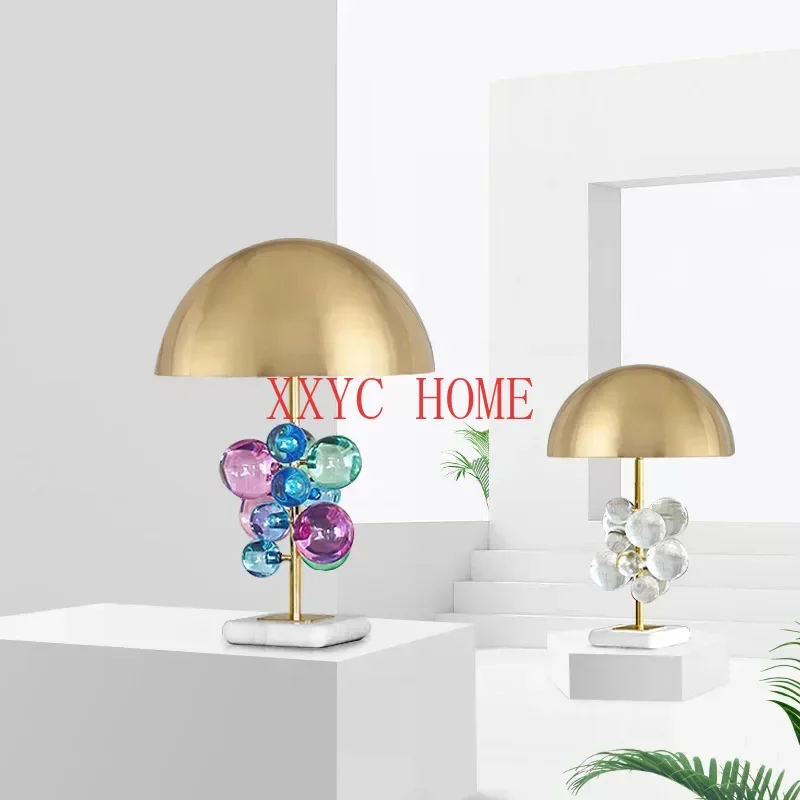 Globo Table Lamp Creative Golden Mushroom Design mushroom Multicolored Crystal Ball Bedroom Decoration bed side
Globo Table Lamp Creative Golden Mushroom Design mushroom Multicolored Crystal Ball Bedroom Decoration bed side