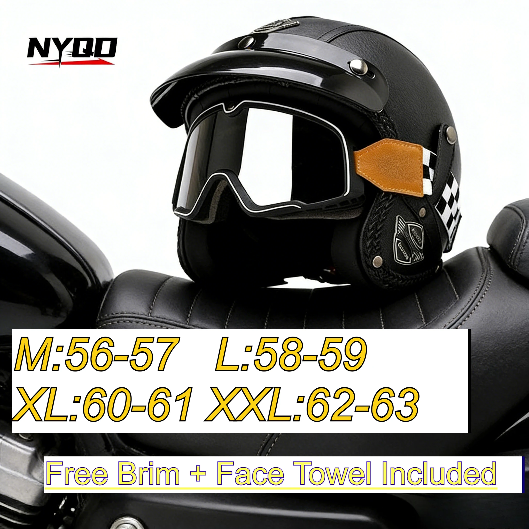 Vintage 3/4 Open Face Helmet Leather Motorcycle Helmet for Men Women Summer Scooter Cruiser Motorbike Jet Helmet
Vintage 3/4 Open Face Helmet Leather Motorcycle Helmet for Men Women Summer Scooter Cruiser Motorbike Jet Helmet