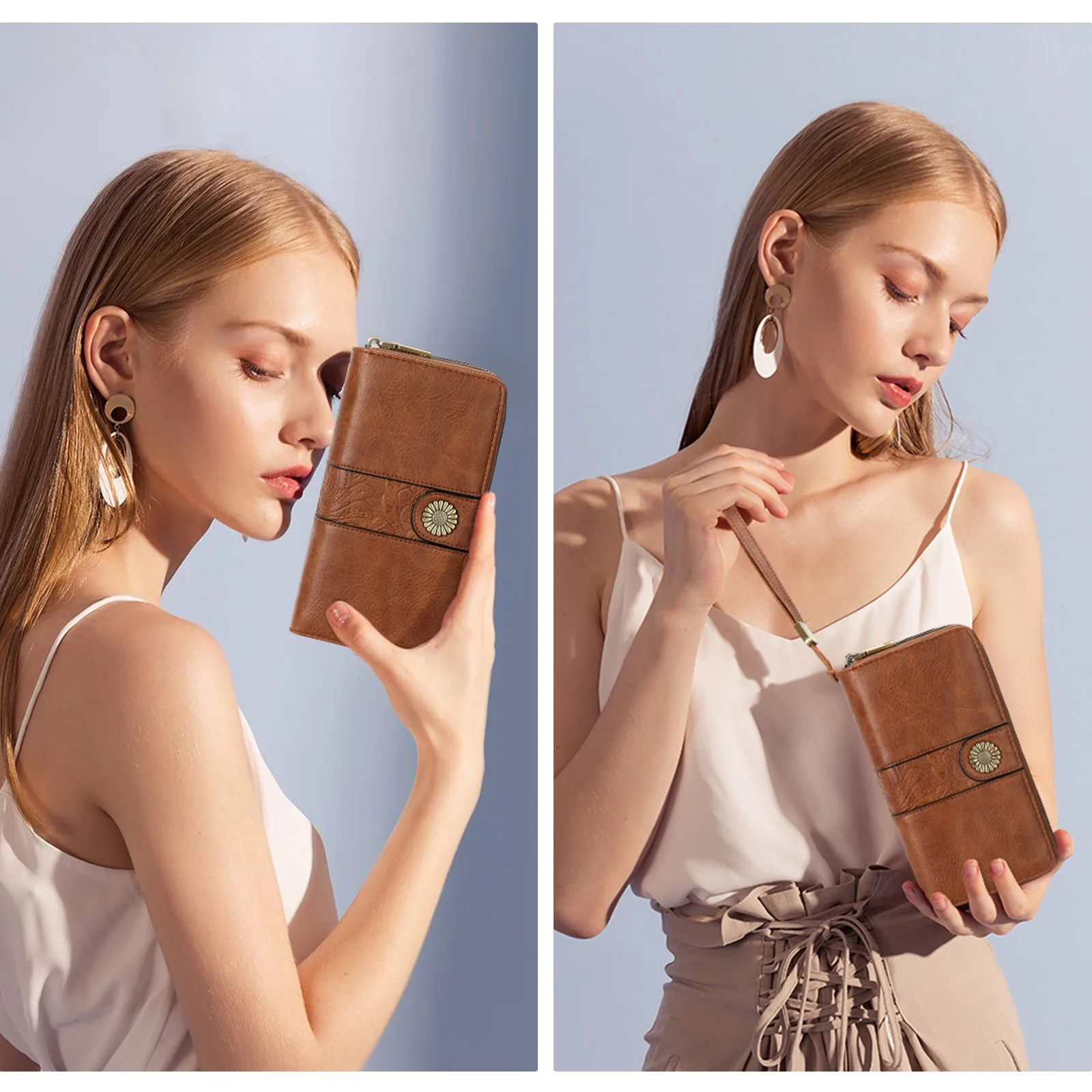 Zency Vintage Anti-theft Women's Leather Wallets Large Capacity Coin Purse Card Holders
Zency Vintage Anti-theft Women's Leather Wallets Large Capacity Coin Purse Card Holders