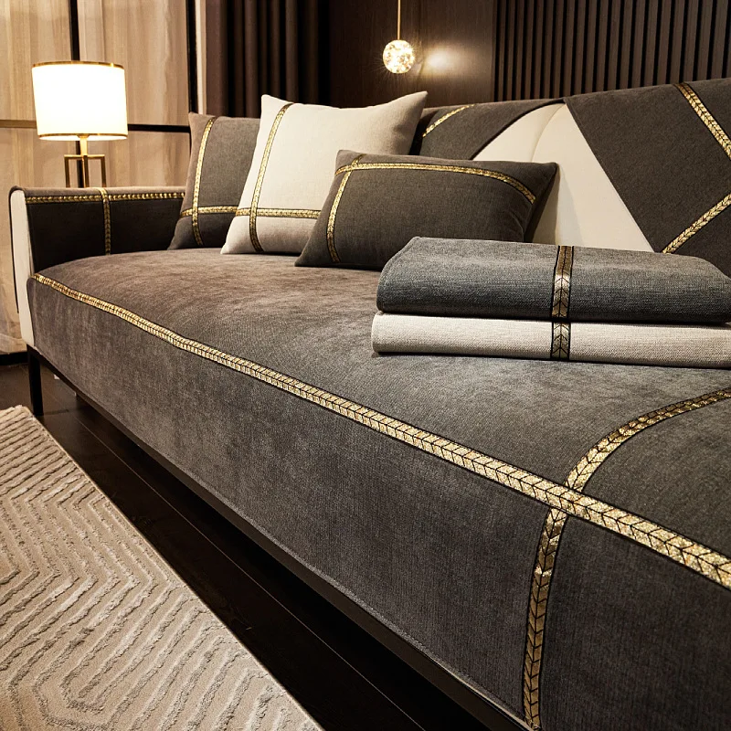 Pure Color Sofa Cover Cloth Towel Simple Fashion Embroidery Chenille Thickened Anti-slip Warm Modern Simple Style Dust Cover
Pure Color Sofa Cover Cloth Towel Simple Fashion Embroidery Chenille Thickened Anti-slip Warm Modern Simple Style Dust Cover