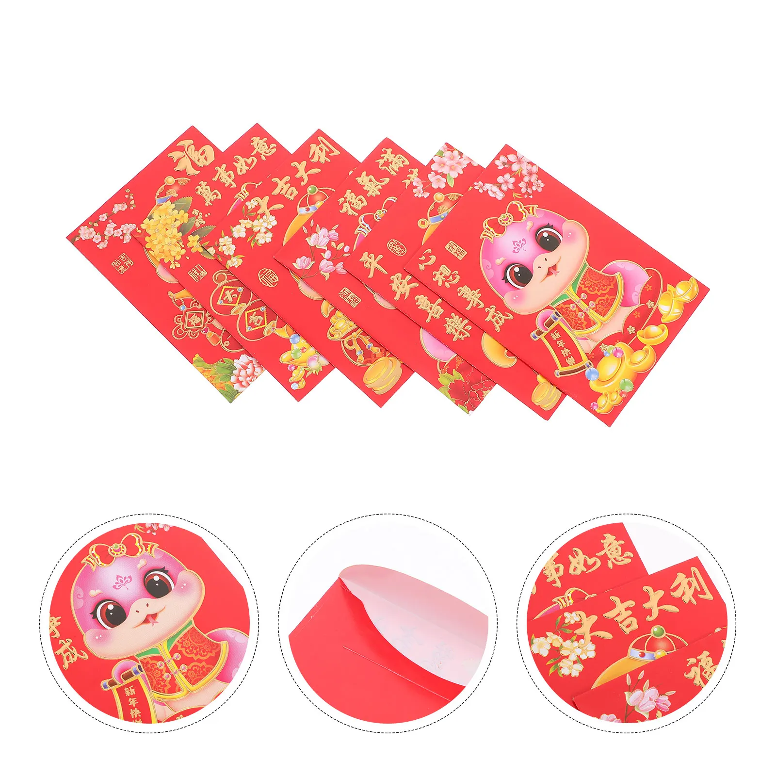 60pcs Cartoon Red Packet 2025 Chinese New Year Red Envelope Set Snake Design For Spring Festival Wedding Birthday Party Supplies
60pcs Cartoon Red Packet 2025 Chinese New Year Red Envelope Set Snake Design For Spring Festival Wedding Birthday Party Supplies