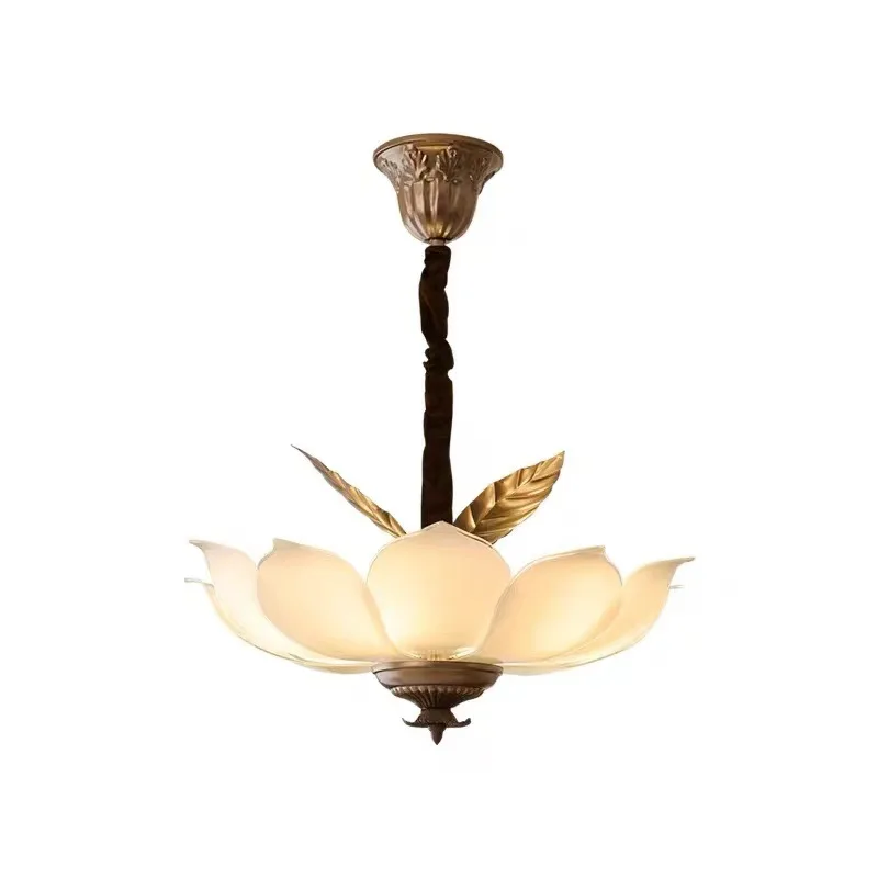 Bedroom ceiling model, high-end aesthetic petal lamp, new retro restaurant glass chandelier
Bedroom ceiling model, high-end aesthetic petal lamp, new retro restaurant glass chandelier