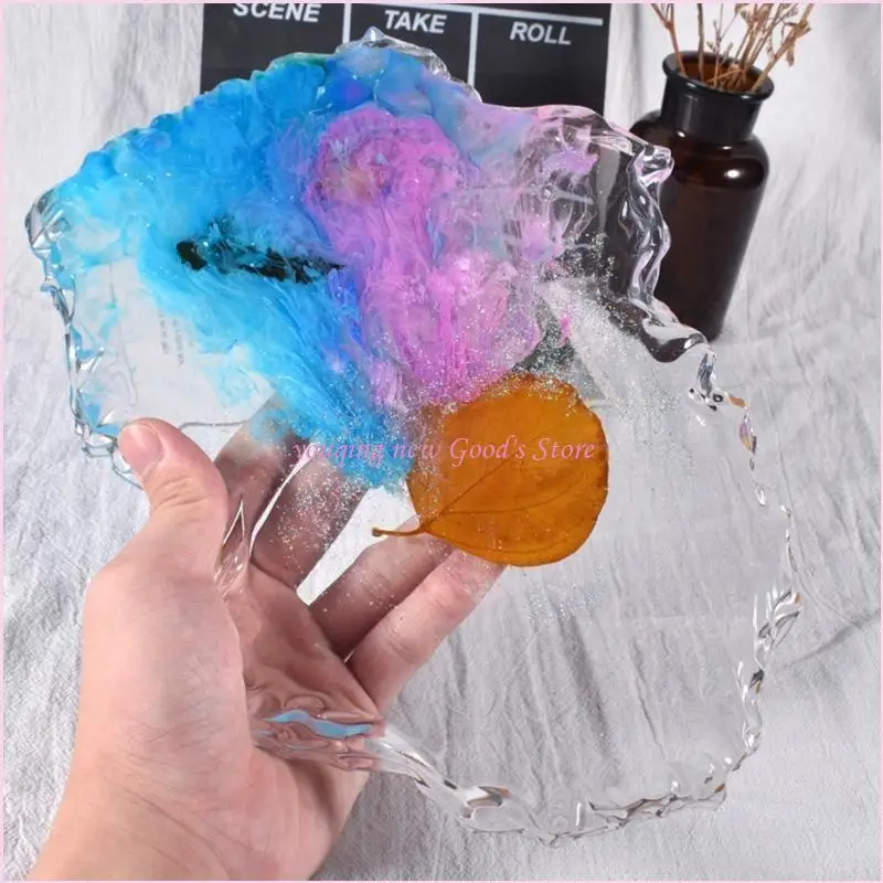 57QA Silicone Tray Mold Silicone Muold for Resin Irregular Shaped Geode Tray Molds for Making Resin Craft DIY Home Decoration
57QA Silicone Tray Mold Silicone Muold for Resin Irregular Shaped Geode Tray Molds for Making Resin Craft DIY Home Decoration