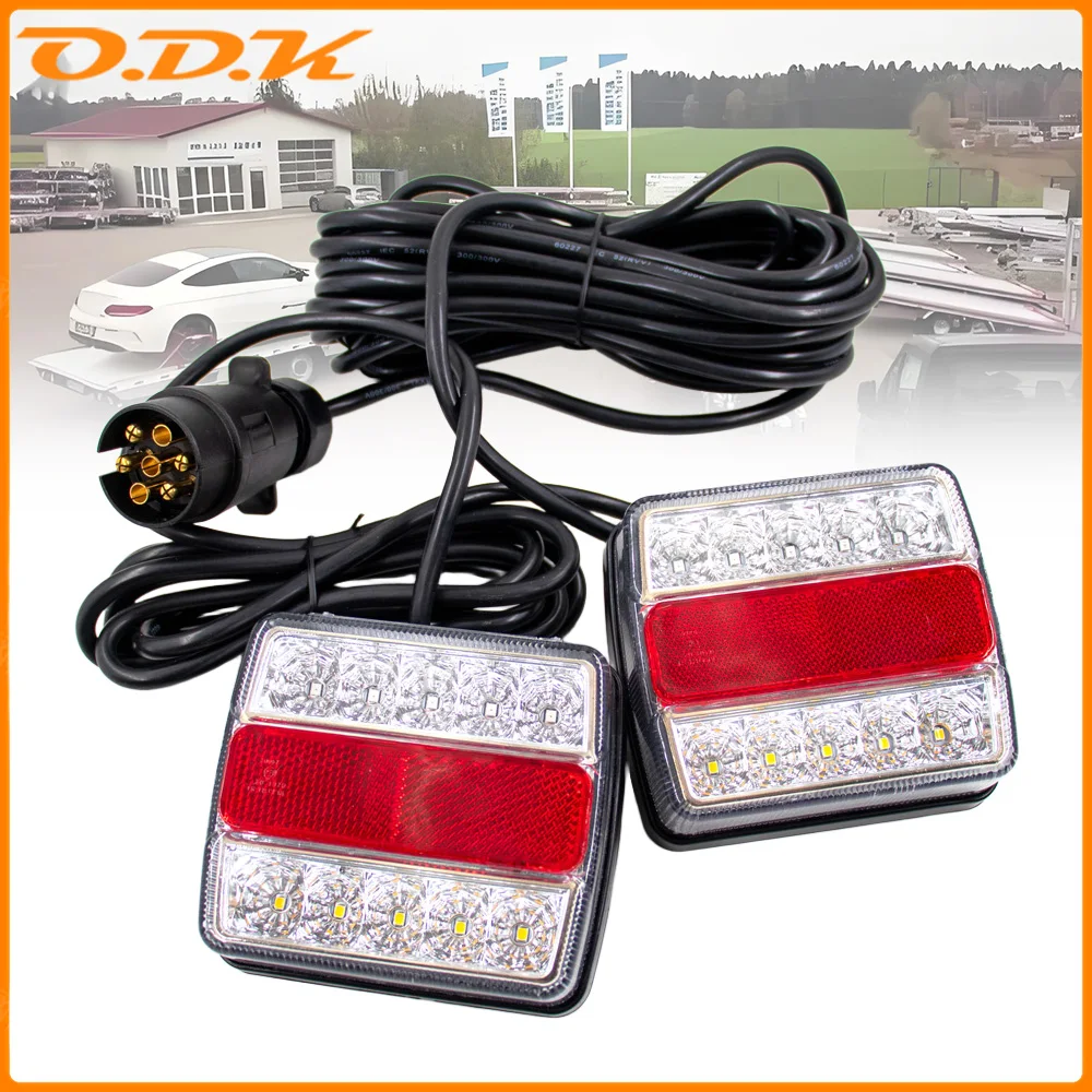 1 Set 12V 10m Cable 7 Pin Rear Towing Trailer Tail Light LED Brake Light Stop Lamp License Number Plate Lamp Turn Signal Lights
1 Set 12V 10m Cable 7 Pin Rear Towing Trailer Tail Light LED Brake Light Stop Lamp License Number Plate Lamp Turn Signal Lights