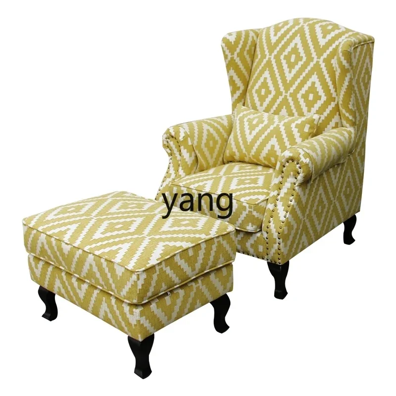 LTT single sofa chair living room bedroom fabric Mediterranean pastoral style high back stool
LTT single sofa chair living room bedroom fabric Mediterranean pastoral style high back stool