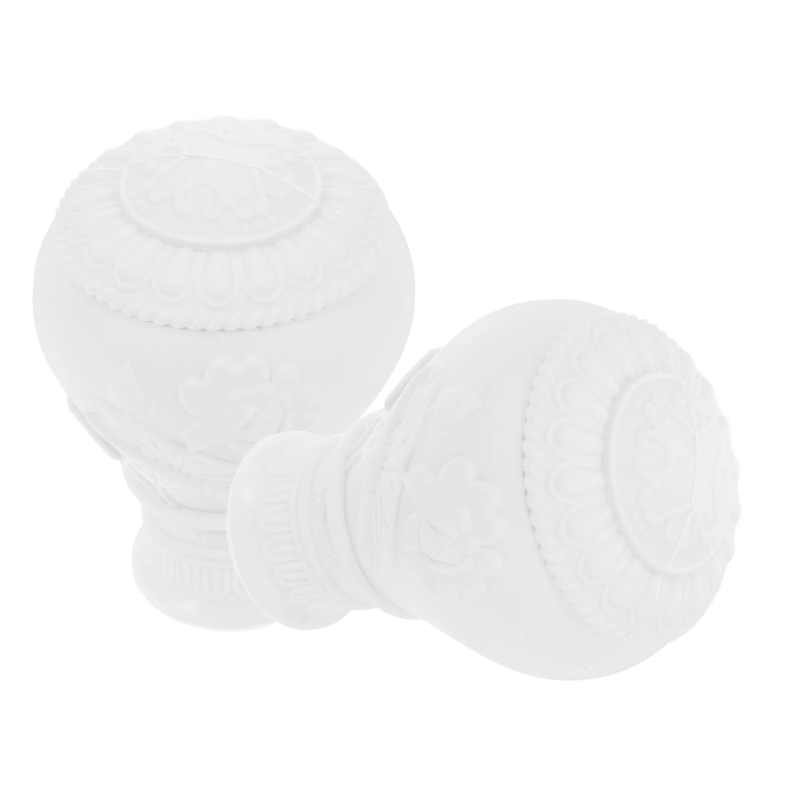 2 Pcs Curtain Rod Head Decorative Finials White Plastic Replacement for Rods Windows
2 Pcs Curtain Rod Head Decorative Finials White Plastic Replacement for Rods Windows
