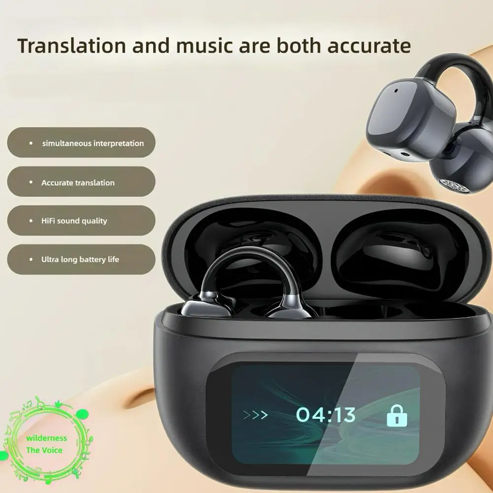 Real-time Translation Ear Clip Wireless Earbuds Bluetooth Earphone Earring For Travel Sports Running Painless Wearing Headsets
Real-time Translation Ear Clip Wireless Earbuds Bluetooth Earphone Earring For Travel Sports Running Painless Wearing Headsets
