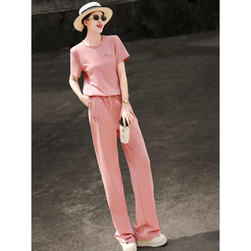 MEXCOCO 2026 Summer New Women Beaded Pullover T-shirt Wide Leg Pants Outfit Casual Sporty 2 Piece Set
MEXCOCO 2026 Summer New Women Beaded Pullover T-shirt Wide Leg Pants Outfit Casual Sporty 2 Piece Set