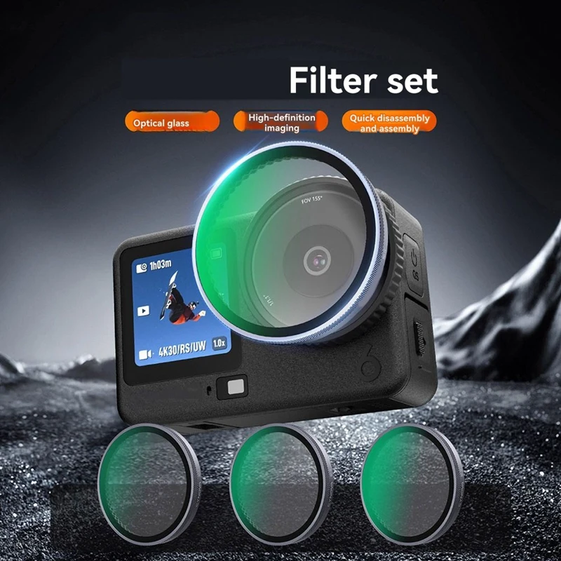 For Action 6 Filter Kit ND8+ND16+ND32 Filter Protection Lens
For Action 6 Filter Kit ND8+ND16+ND32 Filter Protection Lens