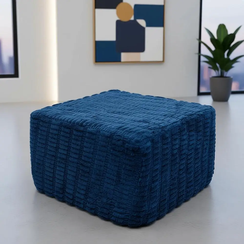Navy Blue Plush Ottoman, 20 x 14, Ideal for Relaxing in Living Room or Bedroom
Navy Blue Plush Ottoman, 20 x 14, Ideal for Relaxing in Living Room or Bedroom