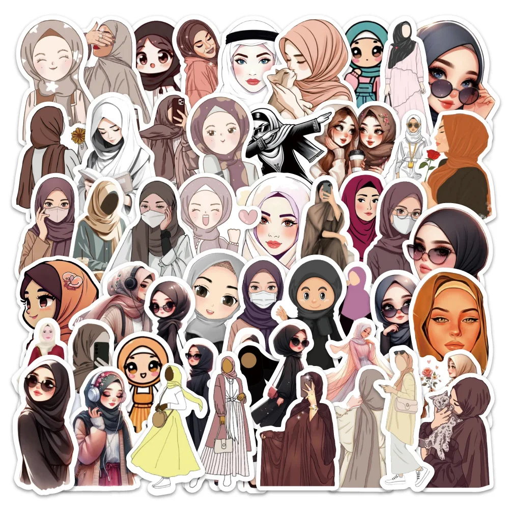54PCS Muslim Women Hat Cartoon Women Cute Doodle Decorative iPad Thermos Cup Guitar Suitcase Waterproof Sticker Kids Toy
54PCS Muslim Women Hat Cartoon Women Cute Doodle Decorative iPad Thermos Cup Guitar Suitcase Waterproof Sticker Kids Toy