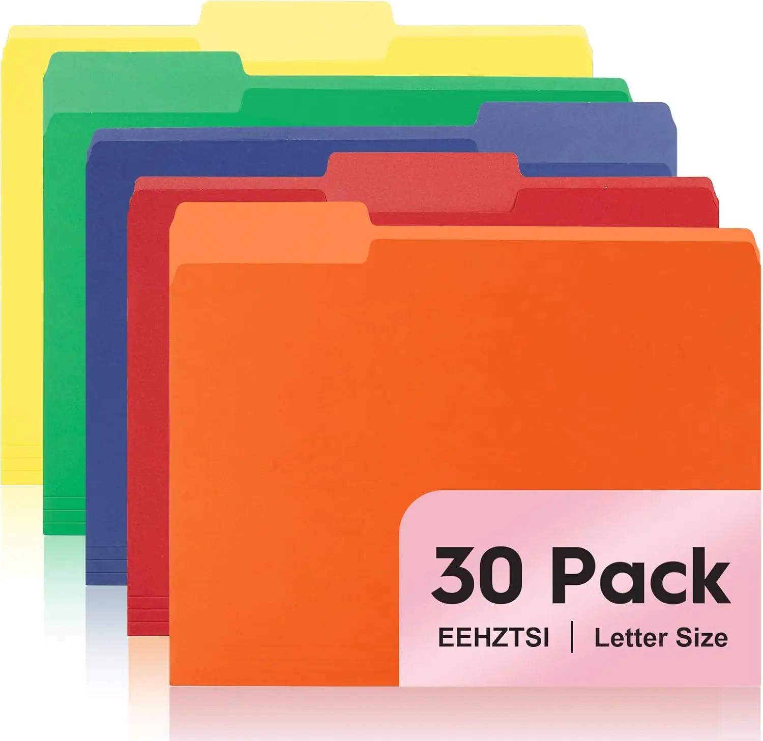 30 Pack Color File Folders with 1/3 Cut Tabs, Assorted 5 Colors Letter Size for School Office Classroom
30 Pack Color File Folders with 1/3 Cut Tabs, Assorted 5 Colors Letter Size for School Office Classroom