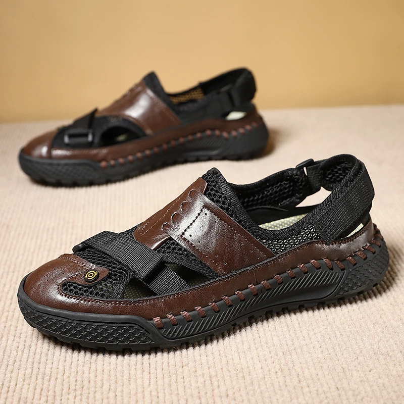 YRZL Men's Sandals Handmade Casual Comfortable Slip on Outdoor Shoes for Men High Quality Wear Resistant Sandals for Men
YRZL Men's Sandals Handmade Casual Comfortable Slip on Outdoor Shoes for Men High Quality Wear Resistant Sandals for Men