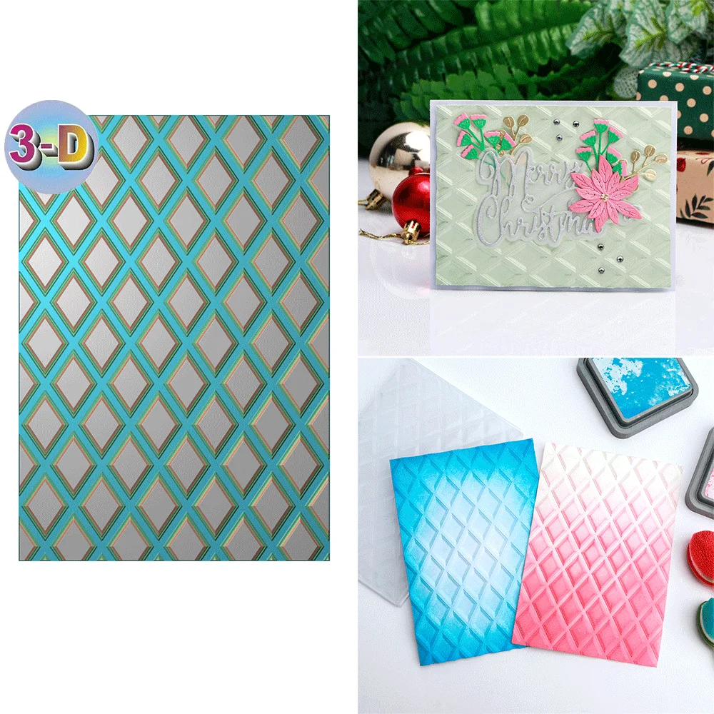 Dimensional Diamonds 3D Embossing Folder and Matching Dies for Adding Textured Detail To Paper Crafting Wedding Card Making
Dimensional Diamonds 3D Embossing Folder and Matching Dies for Adding Textured Detail To Paper Crafting Wedding Card Making