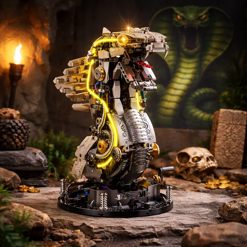 1186pcs MOC Mechanical King Cobra Building Blocks Animal Linkage Model Creative DIY Ornament Birthday Gifts Toy Adults Kids
1186pcs MOC Mechanical King Cobra Building Blocks Animal Linkage Model Creative DIY Ornament Birthday Gifts Toy Adults Kids