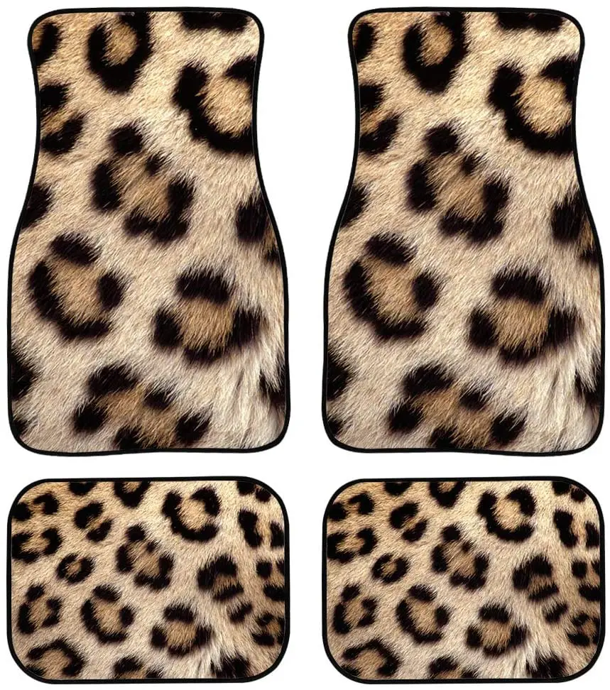 UNICEU Leopard Animal Print Car Truck SUV Carpet Floor Mats Fashion Cheetah Pattern Design Auto Carpet Floor Mats Set-4 PCS
UNICEU Leopard Animal Print Car Truck SUV Carpet Floor Mats Fashion Cheetah Pattern Design Auto Carpet Floor Mats Set-4 PCS