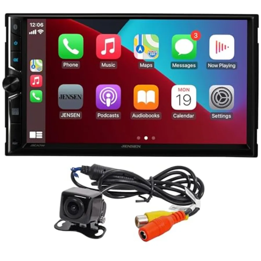 J3CA7W 7-inch Double DIN Certified Wireless Apple Carplay Android Auto Car Stereo and BUCAM100J Backup Camera Bundle
J3CA7W 7-inch Double DIN Certified Wireless Apple Carplay Android Auto Car Stereo and BUCAM100J Backup Camera Bundle