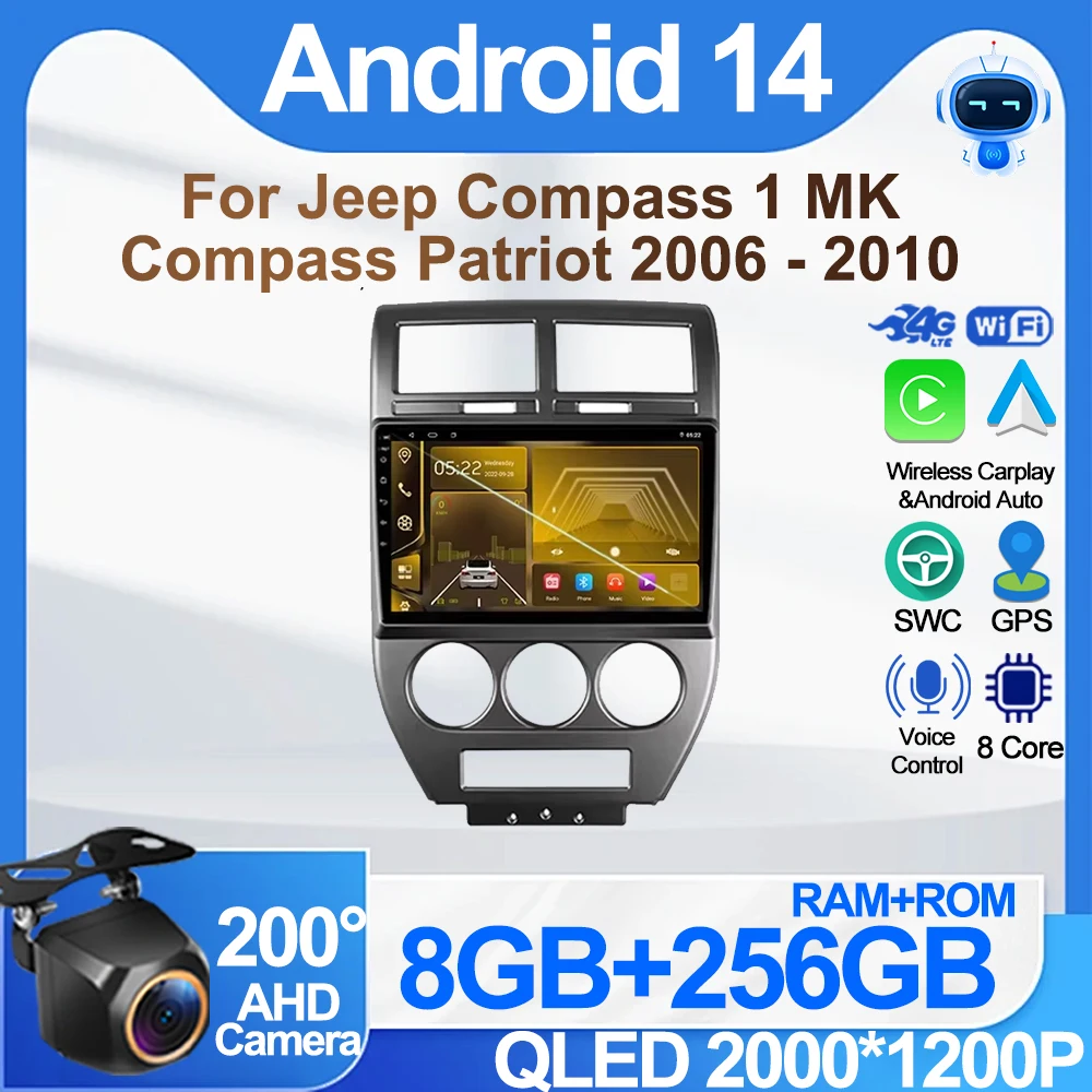 Car Android For Jeep Compass 1 MK Compass Patriot 2006 - 2010 Carplay Touch Screen No 2din DVD Bluetooth Mirror Link 8 Core 5G
Car Android For Jeep Compass 1 MK Compass Patriot 2006 - 2010 Carplay Touch Screen No 2din DVD Bluetooth Mirror Link 8 Core 5G