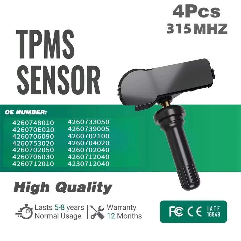 315MHz TPMS Tire Pressure Sensor for Daihatsu ACTIS Lexus ES GX IS LC LS LX NX RC RX UX Series Toyota 4 Runner 426070E020
315MHz TPMS Tire Pressure Sensor for Daihatsu ACTIS Lexus ES GX IS LC LS LX NX RC RX UX Series Toyota 4 Runner 426070E020