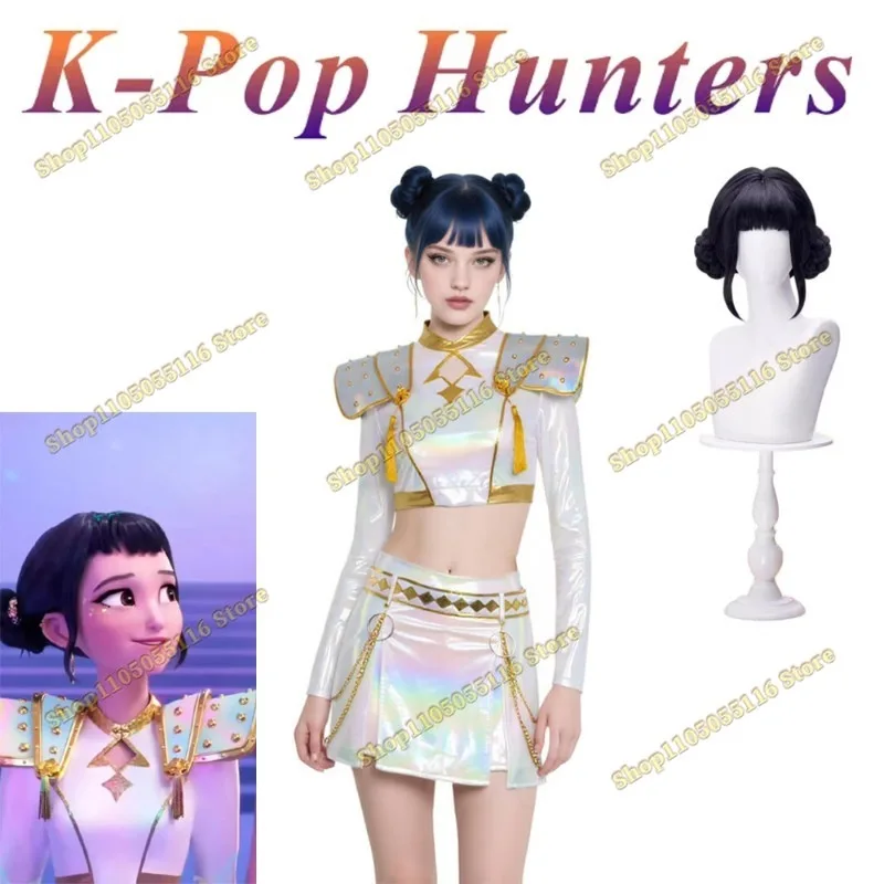 K-Pop Demon Hunters Zoey Rumi Mira Cosplay Costume Wigs White PU Leather Uniform Role Play for Party Halloween Carnival Outfits
K-Pop Demon Hunters Zoey Rumi Mira Cosplay Costume Wigs White PU Leather Uniform Role Play for Party Halloween Carnival Outfits
