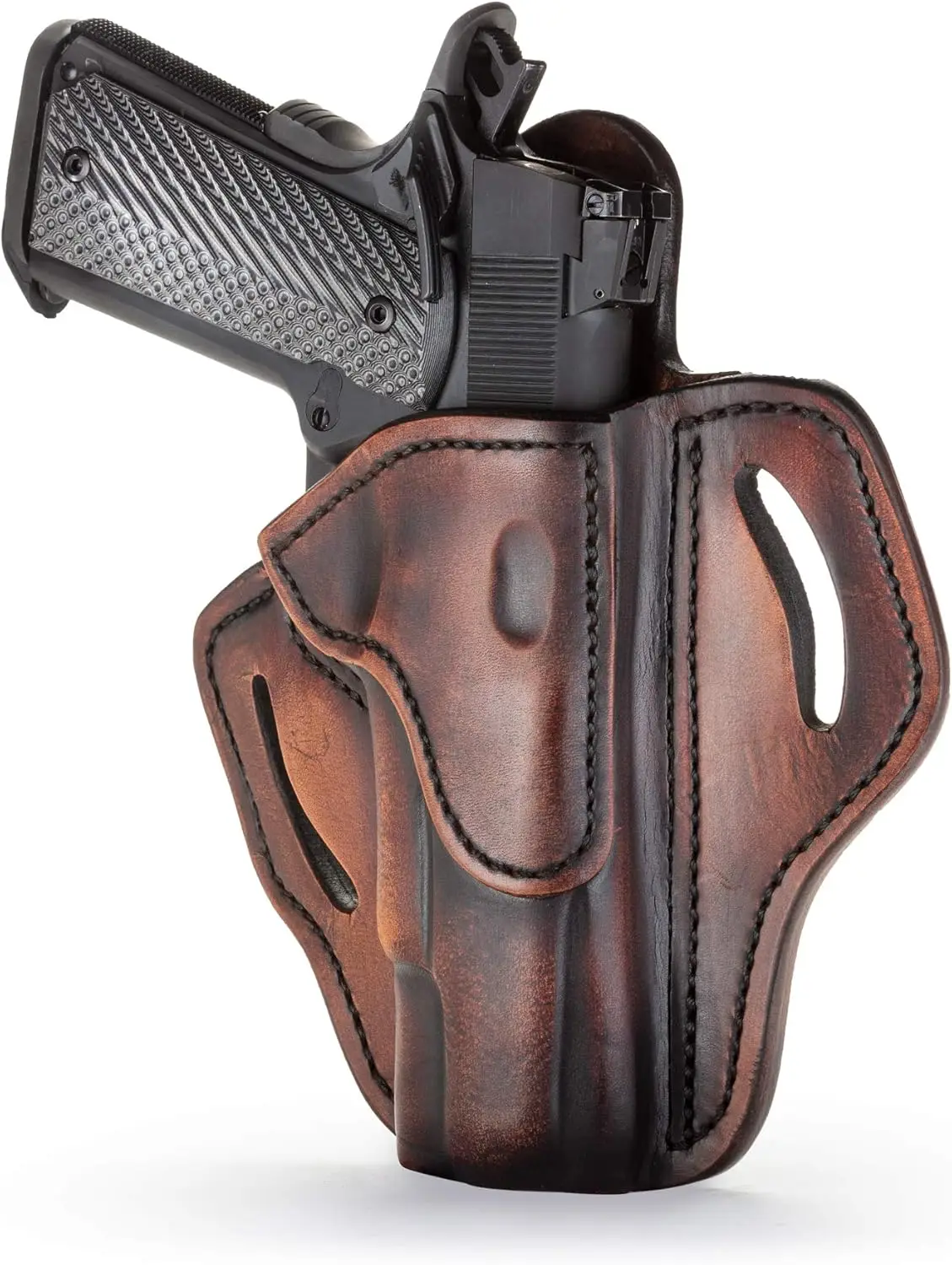 OWB Leather Holster for 1911 4" 5" Barrel Right Hand Belt Carry
OWB Leather Holster for 1911 4" 5" Barrel Right Hand Belt Carry