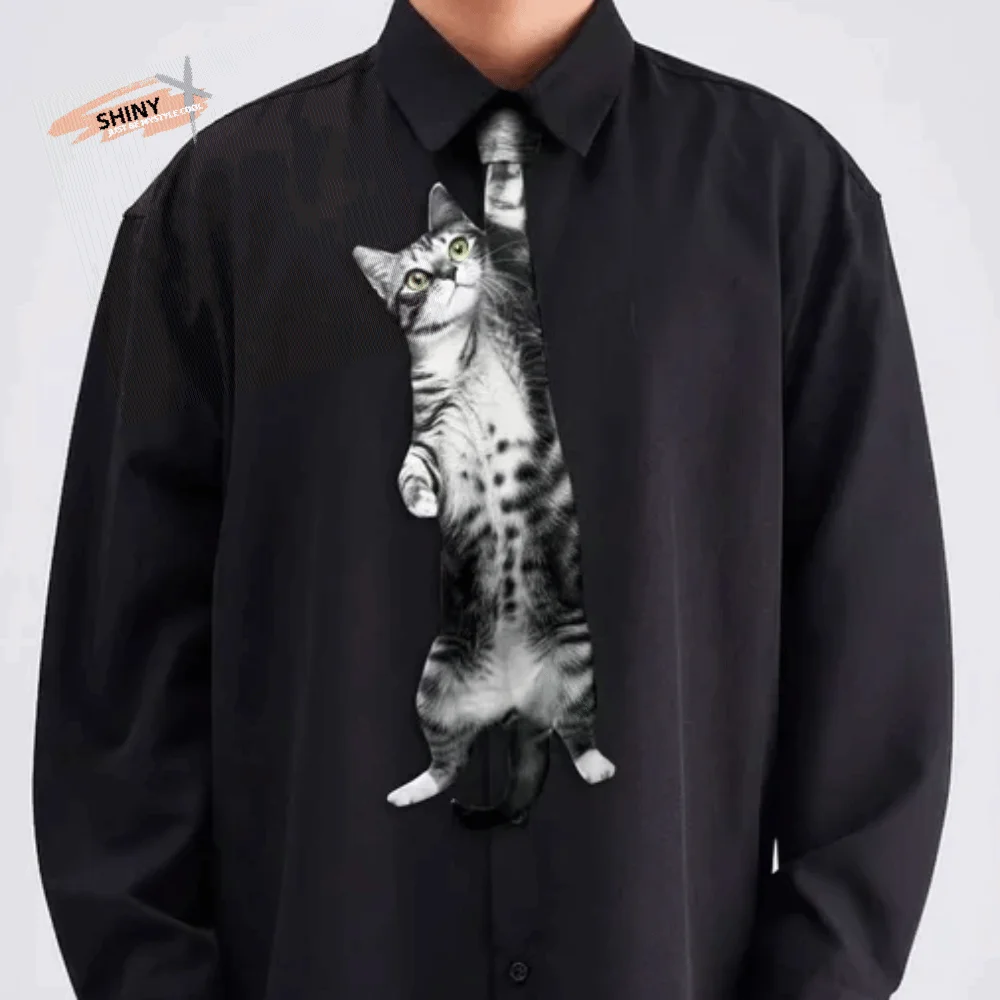 Costume Party Lifelike Cat-shaped Tie Funny Unique Animal Pattern Tie Creative Satin Fabric Novelty Necktie Festive Gatherings
Costume Party Lifelike Cat-shaped Tie Funny Unique Animal Pattern Tie Creative Satin Fabric Novelty Necktie Festive Gatherings